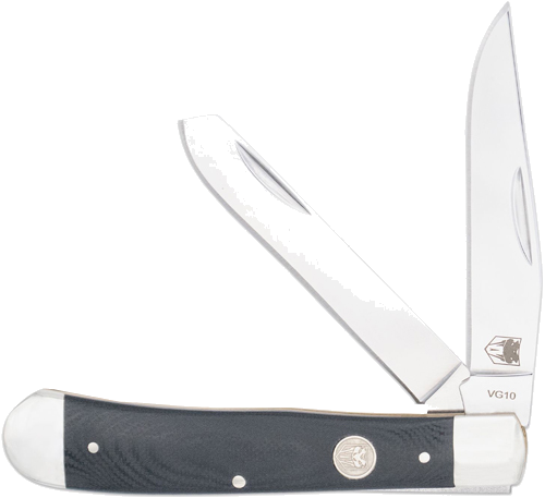 Cobratec Knives Trapper Two Blade G-10 Black/Ss Slip Joint