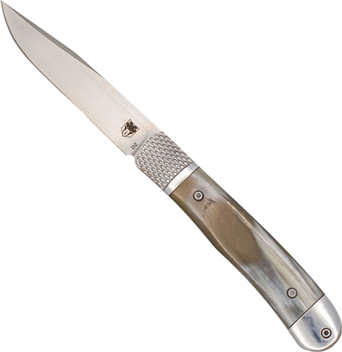 Cobratec Knives Trapper Hidden Release 3.12" Golden Horn D2