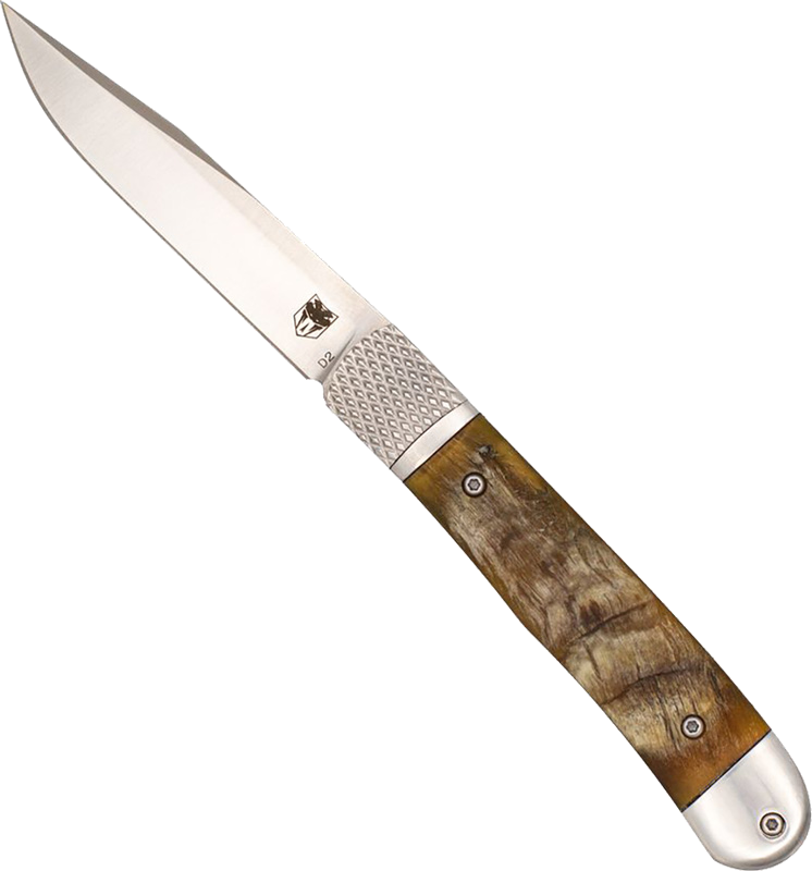 Cobratec Knives Trapper Hidden Release 3.12" Ram Horn D2
