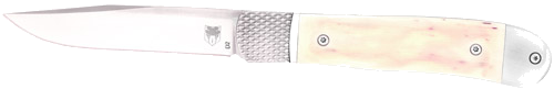 Cobratec Knives Trapper Hidden Release 3.18" White Bne Scales