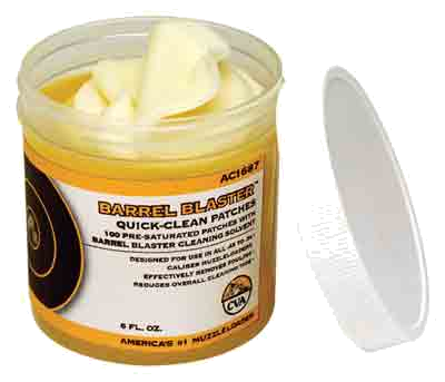 CVA Blaster Treated Cleaning Patches 100-Pack Barrel