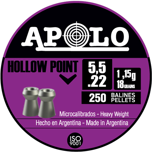 Apolo Hatsan 22 Hollow Point 18 Grain 250-Pack