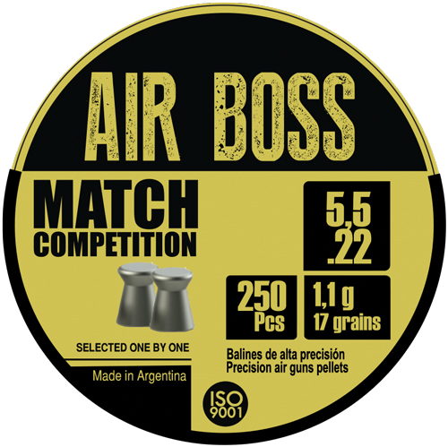 Apolo 22 Air Boss Match 17 Grain 250-Pack Airgun Pellets