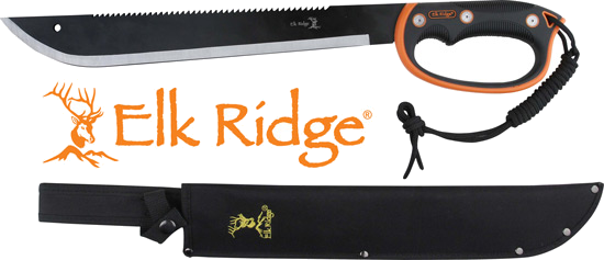 Master Cutlery Elk Ridge Machete 21.5" Blade with Sheath D-Handle