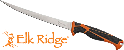 Master Cutlery Elk Ridge Trek 7" Fillet with Sheath Black/Organizer/Ss Knife