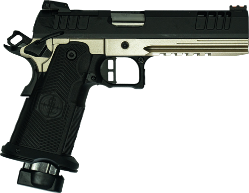 GLFA 1911DS SYNERGY 9MM 5" 20 SHOT BLK SLIDE PLATINUM FRAME