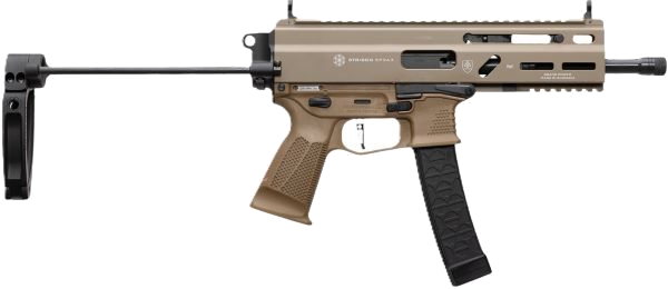 Global Ordnance Stribog SP9A3 9mm Pistol – FDE, Pistol Brace