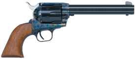 European Am. Arms Bounty Hunter 7.5" FS Case Colored/Blued Wood .45 Colt Revolver