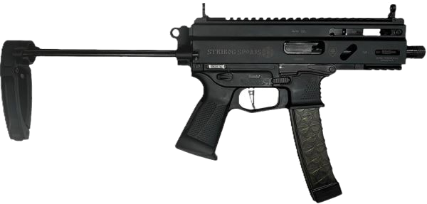 Global Ordnance Stribog SP9A3S 9mm Pistol – Black, Pistol Brace