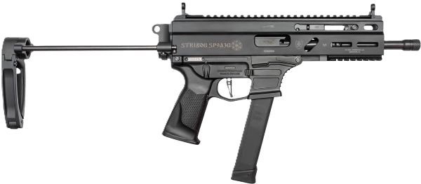 Global Ordnance Stribog SP9A3G 9mm Pistol – Black, Pistol Brace