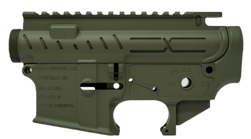 FAXON AR-15 X-TRA LITE RECEIVER SET OD GREEN STRIPPED