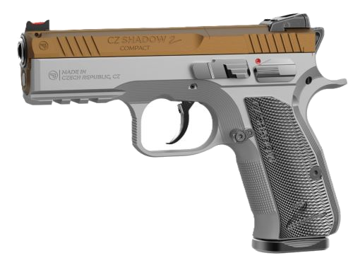 CZ-USA Shadow 2 Compact Or 9mm Pistol – Gold/Silver