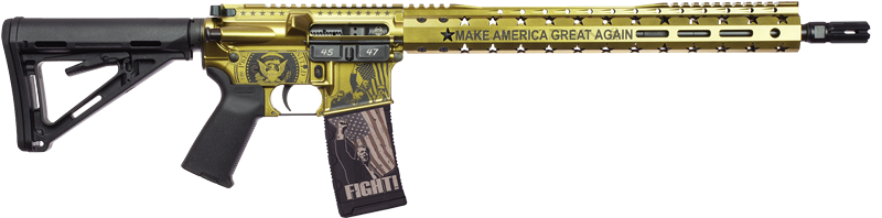 Black Rain Ordnance Spec15 Trump Fx Ltd. Edition 5.56 NATO Rifle – Gold