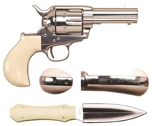 Cimarron Doc Holliday Combo FS 3.5" Tru-Ivory .45 Colt Revolver