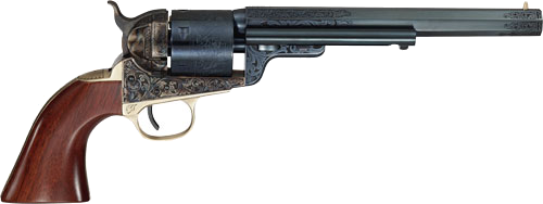 Cimarron 1851rm WB Hickok Charcoal Engraved .38 Special Revolver