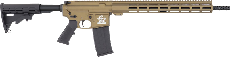 GLFA AR15 LEFT HAND RIFLE 223 WYLDE 16" NIT BBL BRONZE