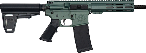 GLFA AR-15 Nitride Barrel .223 Wylde Braced Pistol – Charcoal Green