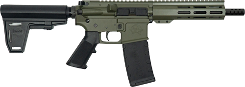 GLFA AR-15 Nitride Barrel .223 Wylde Braced Pistol – OD Green