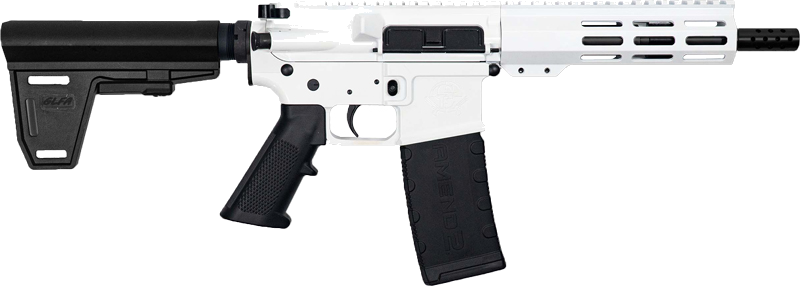 GLFA AR-15 Nitride Barrel .223 Wylde Braced Pistol – White