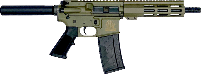 GLFA AR-15 Nitride Barrel .223 Wylde Pistol – OD Green
