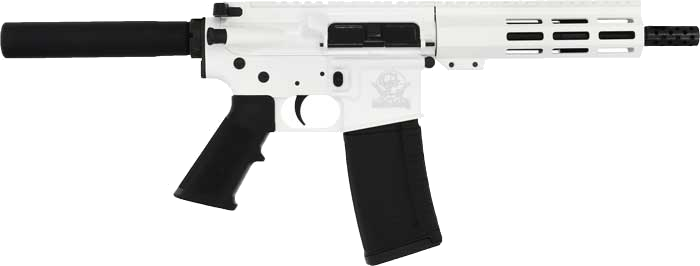 GLFA AR-15 Nitride Barrel .223 Wylde Pistol – White