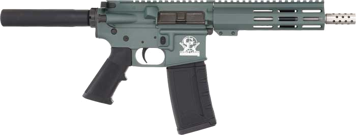GLFA AR-15 Stainless Barrel .223 Wylde Pistol – Charcoal Green