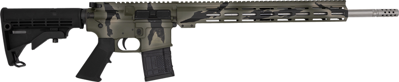 GLFA AR-15 Stainless Barrel .450 Bushmaster Rifle – Pursuit Green Camo