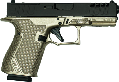 GLFA 19 STRIKER 9MM 4" 15 SHOT BLACK SLIDE PLATINUM FRAME