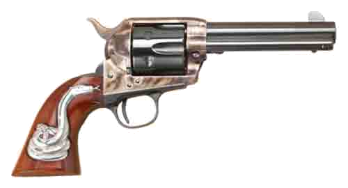 Cimarron Man with No Name Frontier 4.75" CC/Bl with Inlay .45 Colt Revolver