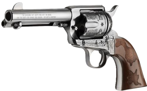 E.m.f Cowpoke 4.75" Engraved Wood .357 Magnum Revolver