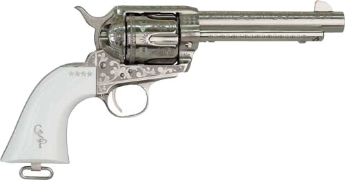 Cimarron George Patton V2 Pw FS 4.75" Engraved .45 Colt Revolver