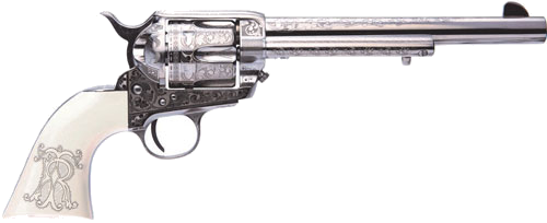 Cimarron Teddy Roosevelt Ver.2 FS 7.5" Eng. Poly Ivory .45 Colt Revolver