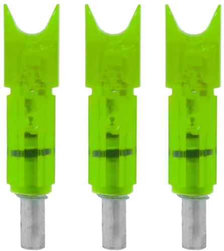 Lumenok Tip Lighted Nock for Bolt Crescent Green 3-Pack