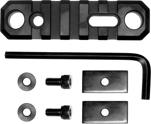Grovtec Rail Push Button Base AR 3.1" 5 Slot Alum Stock