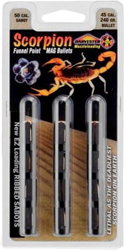 Harvester Scorpion .50 Caliber 240 Grain .451 Poly Tip Sabot 12-Pack