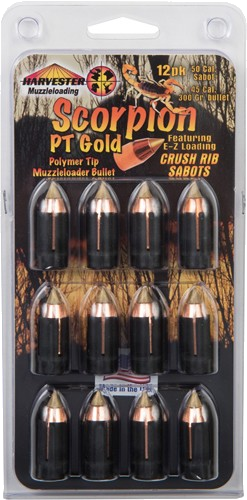 Harvester Scorpion .50 Caliber 300 Grain .451 Poly Tip Sabot 12-Pack