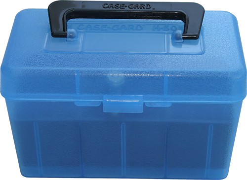 MTM Deluxe Ammo Box 50-Round 7mm Rm to 300 Wm Clr Blu Rifle