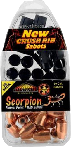 Harvester Scorpion .50 Caliber 240 Grain .451 Funnel Point 20-Pack