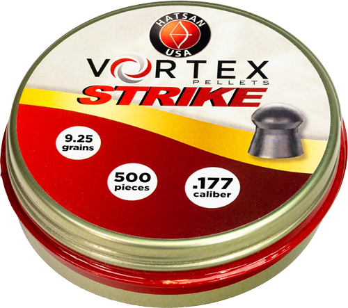 Hatsan Airguns Vortex Strike Pellets 177 9.25 Grain 500 per Tin