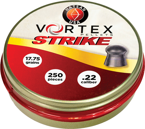 Hatsan Airguns Vortex Strike Pellets 22 17.75 Grain 250 per Tin