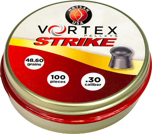 Hatsan Airguns Vortex Strike Pellets 30 48.60 Grain 100 per Tin