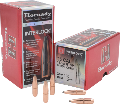 Hornady 25 Caliber .257 Jsp-Bt 100-Count 117 Grain Bullets – 100-Pack