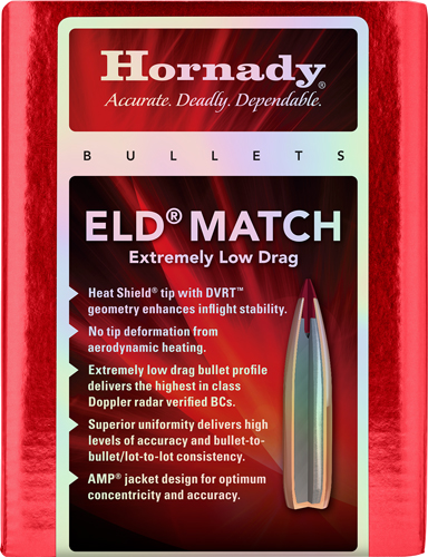 Hornady 264 Eld-Match 500-Count 6.5mm 140 Grain Bullets – 500-Pack