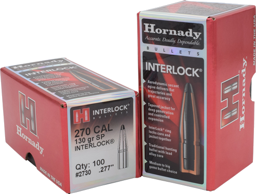 Hornady 270 Caliber .277 Jsp 100-Count .270 Win 130 Grain Bullets – 100-Pack