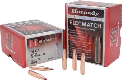 Hornady 30 Caliber .308 Eld-Match 100-Count .308 Win 225 Grain Bullets – 100-Pack
