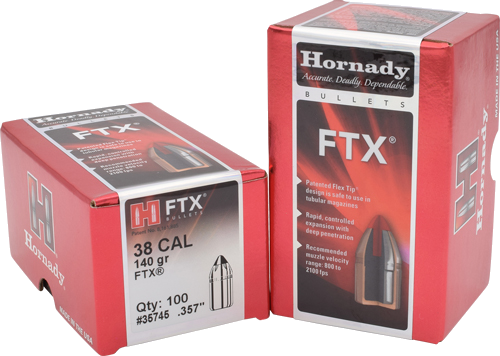 Hornady Bullets .38 Caliber 357 140 Grain Ftx