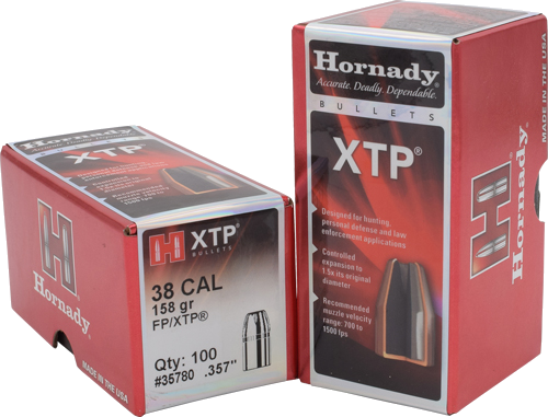 HORNADY BULLETS 38 CAL 357 158GR XTP-FP 100RD 25BX/CS