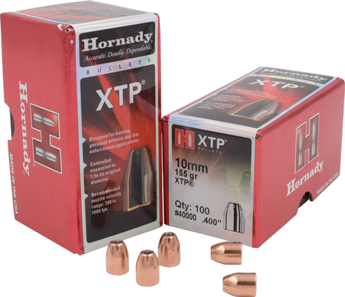 Hornady XTP 10mm 155 Grain Bullets – 100-Pack