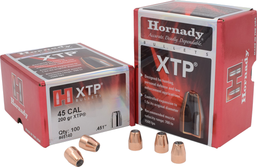 Hornady XTP .45 Caliber 200 Grain Bullets – 100-Pack