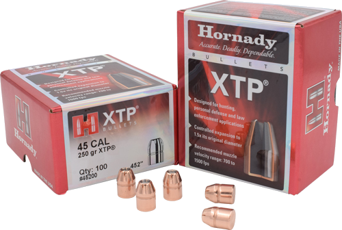 Hornady XTP .45 Caliber 250 Grain Bullets – 100-Pack
